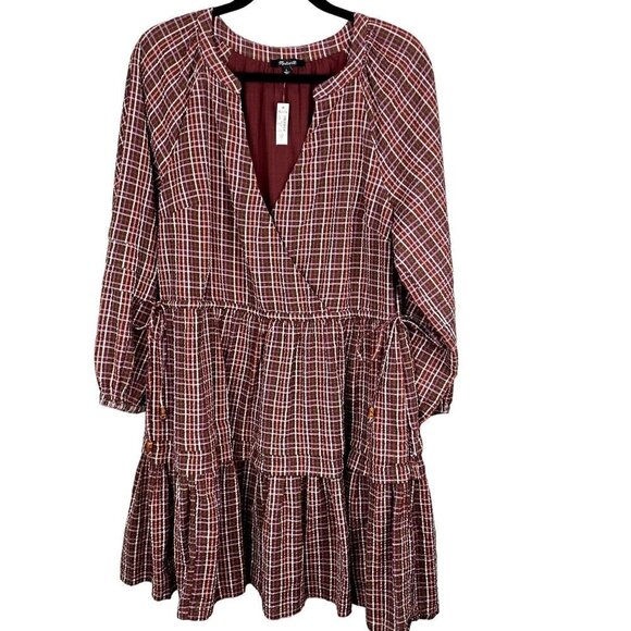Madewell Dresses & Skirts - Madewell Seersucker Wrap Mini Dress NWT L